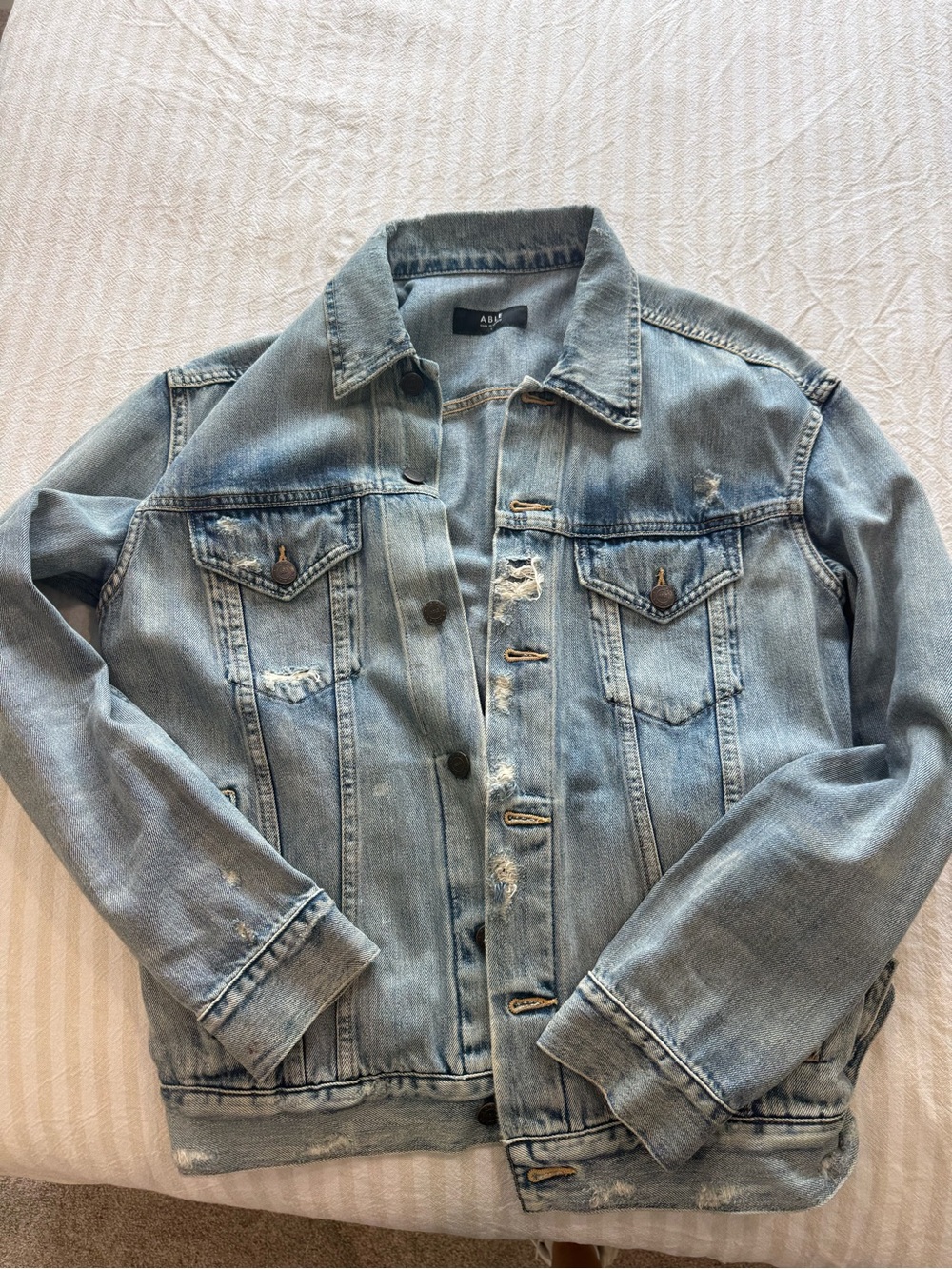 Able Light Blue Denim Shirt Jacket
